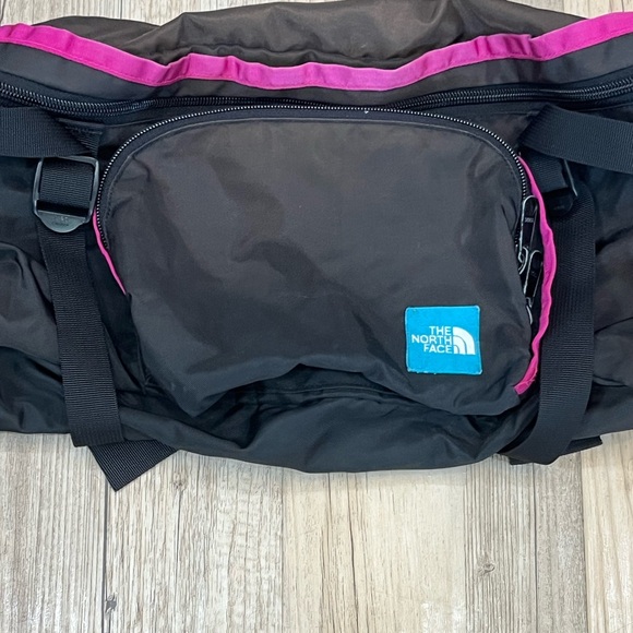 The North Face Lumbar Fanny Pack Waist Pack Hiking Backpacking Bag black pink - Picture 2 of 9